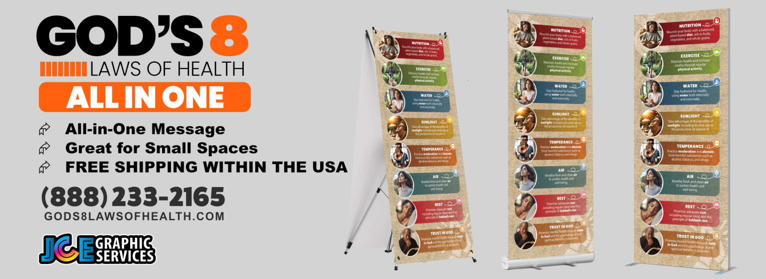 God’s 8 Laws of Health – All-in-One Banners view 2