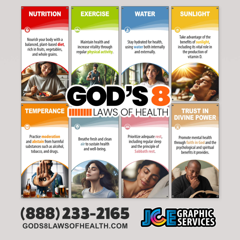 God’s 8 Laws of Health Banners view 3