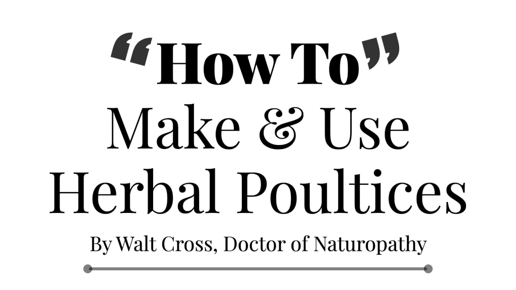 Health Seminars by Walt Cross, Doctor of Naturopathy